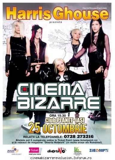 concert cinema bizarre romania afisul &nbsp;